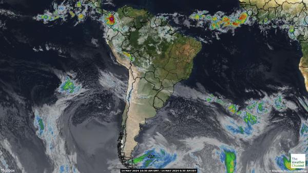 Bolivia Mapa del tiempo pronóstico nube 