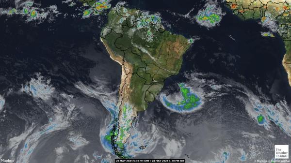 Bolivia Previsão do tempo nuvem mapa 