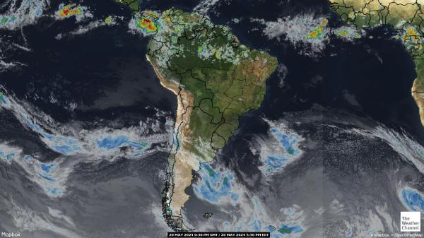 ボリビア 天気クラウドマップ 
