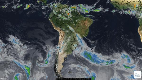 Bolivia Previsão do tempo nuvem mapa 