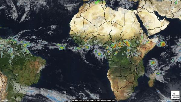 Botswana Previsão do tempo nuvem mapa 