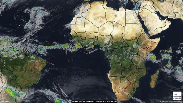 Botswana Időjárás felhő térkép 