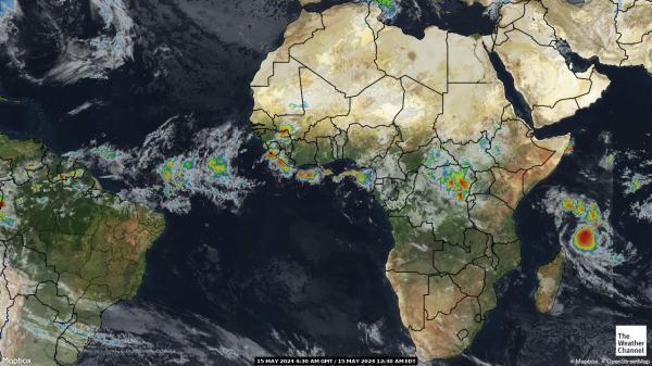 Botswana Bản đồ thời tiết đám mây 