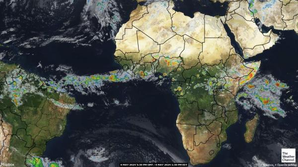 Ботсуана времето облачна карта 
