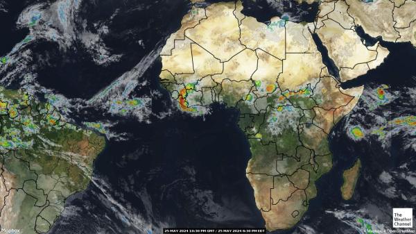Botsvana Hava bulut haritası 