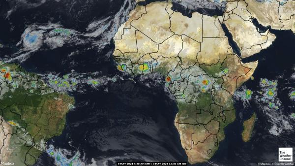 Botswana Ilm pilv kaart 