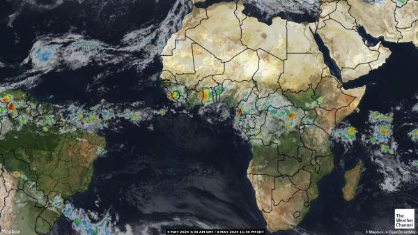 बोत्सवाना मौसम बादल मानचित्र 