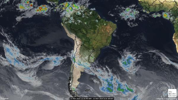 ブラジル 天気クラウドマップ 