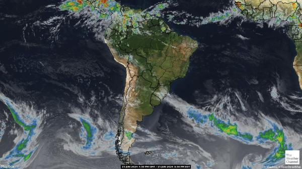 Brazil Meteo nuvola mappa 