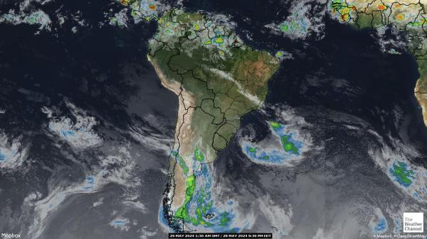 Brazília Időjárás felhő térkép 