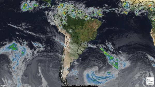 Brazil Weather Cloud Map 