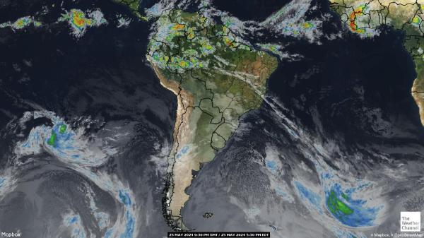 Βραζιλία Καιρός σύννεφο χάρτη 