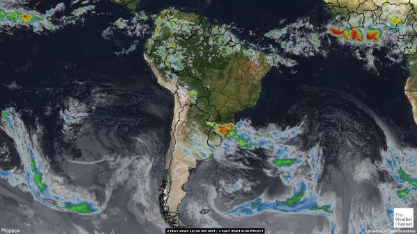 Brazil Previsão do tempo nuvem mapa 