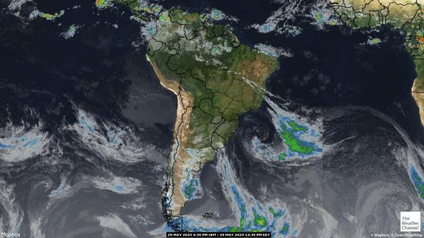 Brazil Meteo nuvola mappa 