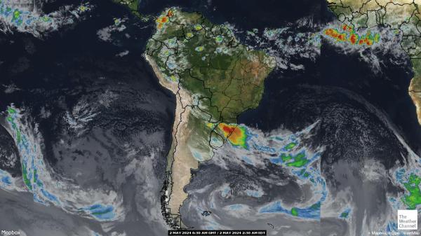 Бразилия времето облачна карта 