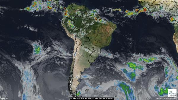 Brasilien Väder moln karta 