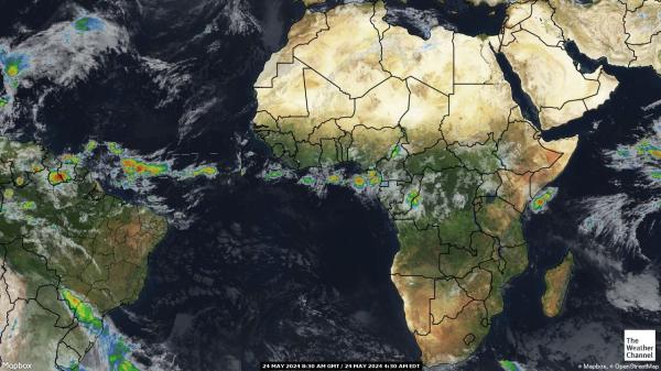 Burkina Faso Meteo nuvola mappa 