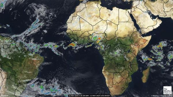 Burkina Faso Peta Cuaca Awan 