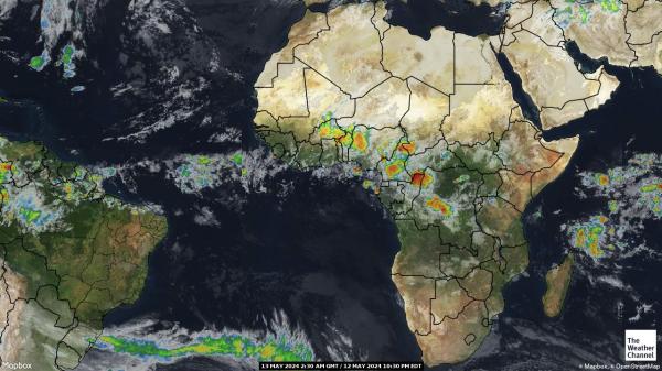 Burkina Faso Previsão do tempo nuvem mapa 