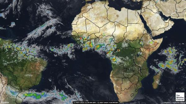 بوركينا فاسو خريطة الطقس سحابة 