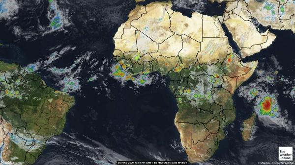 Burkina Faso Meteo nuvola mappa 