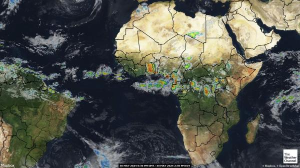 Burkina Faso Hartă starea vremii nor 