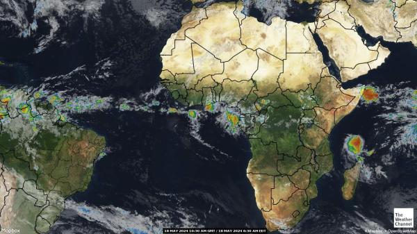 Burkina Faso Previsão do tempo nuvem mapa 