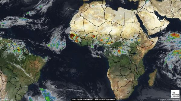 Burkina Faso Počasí mrak mapy 