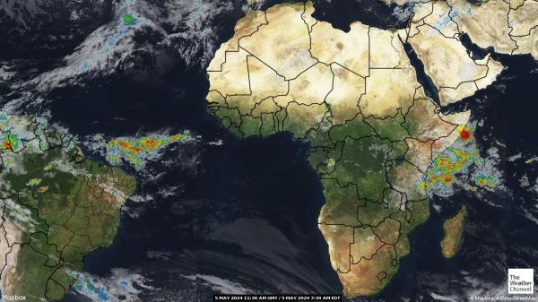 बुर्किना फासो मौसम बादल मानचित्र 
