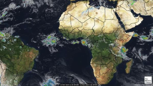 Burkina Faso Weer wolk kaart 