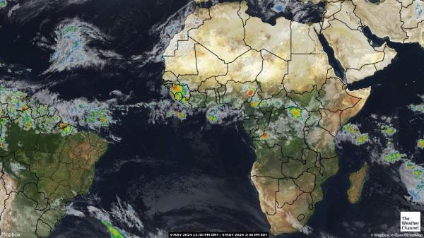 Бурунди времето облачна карта 