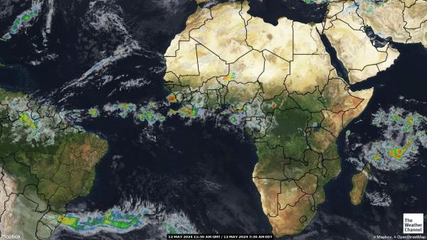 Burundi Időjárás felhő térkép 