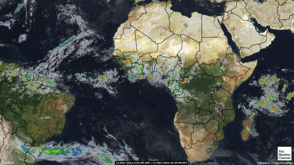 Burundi Počasí mrak mapy 
