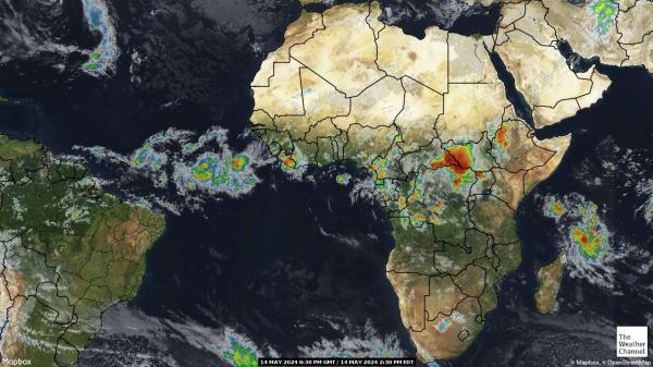 Burundi Vær sky kart 