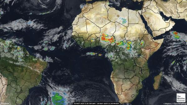 Burundi Počasí mrak mapy 