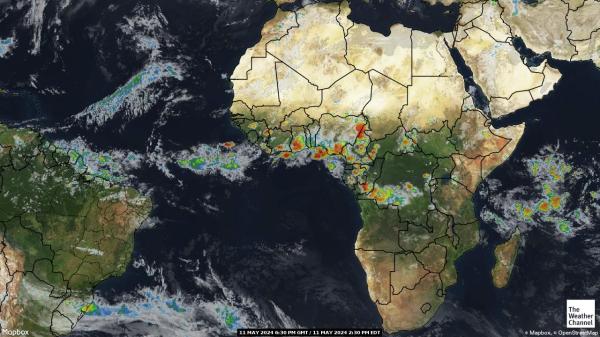 Καμερούν Καιρός σύννεφο χάρτη 