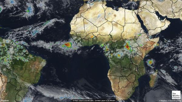 Camerún Mapa del tiempo pronóstico nube 