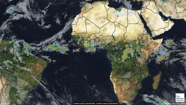 Cameroon Meteo nuvola mappa 