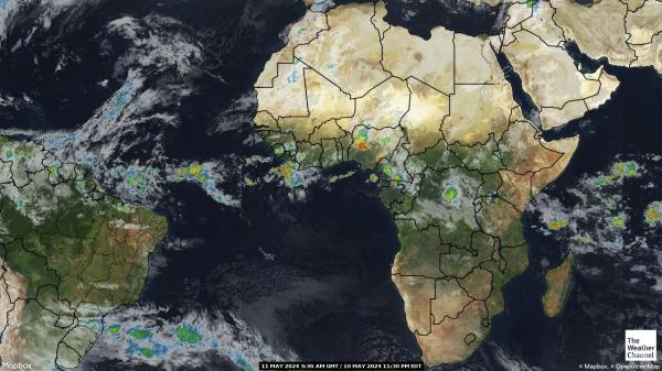 Kamerun Időjárás felhő térkép 
