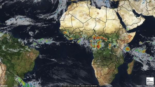 Kamerun Peta Cuaca Awan 