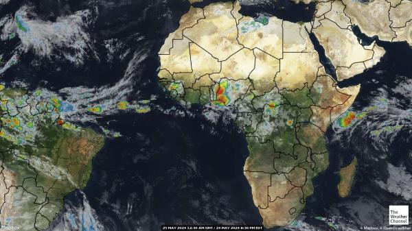 Cape Verde Meteo nuvola mappa 