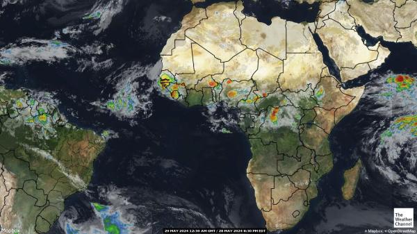Cape Verde Bản đồ thời tiết đám mây 