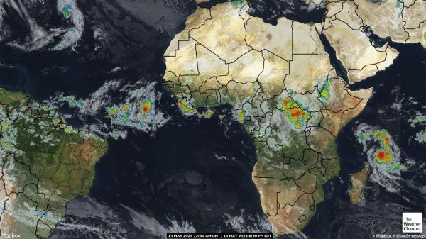Kap Verde Väder moln karta 