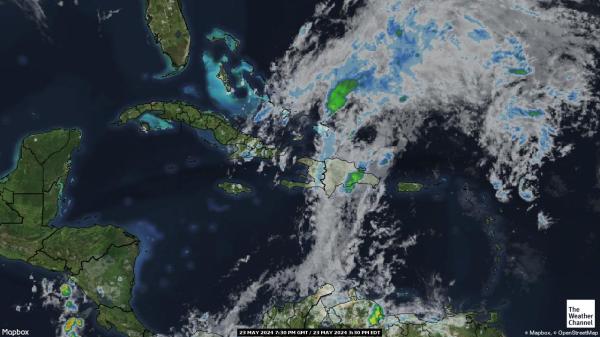 karibský Počasí mrak mapy 