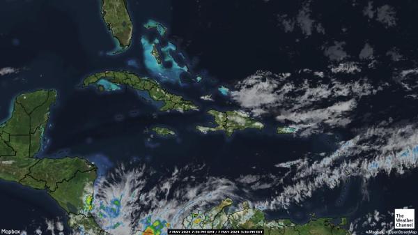 Caribbean Weather Cloud Map 