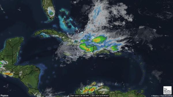 Карибский Погода облако карту 