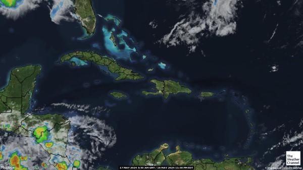 Karibian Sää pilvi kartta 