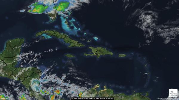 Caribe Previsão do tempo nuvem mapa 