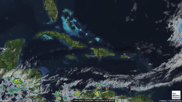 Caribe Previsão do tempo nuvem mapa 