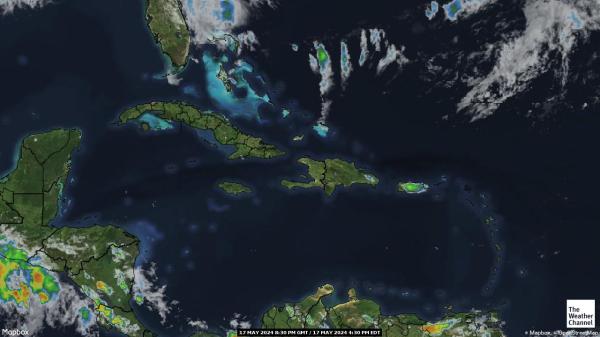 Карибите времето облачна карта 